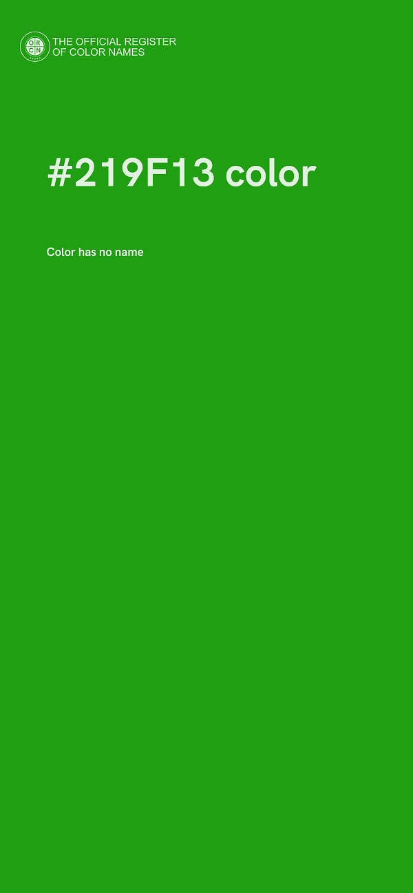#219F13 color image