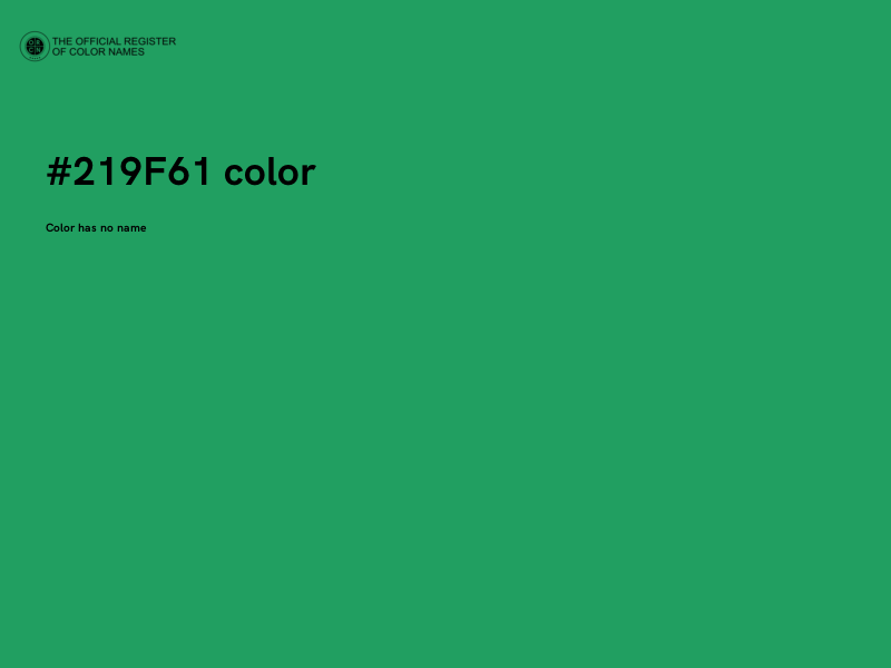 #219F61 color image