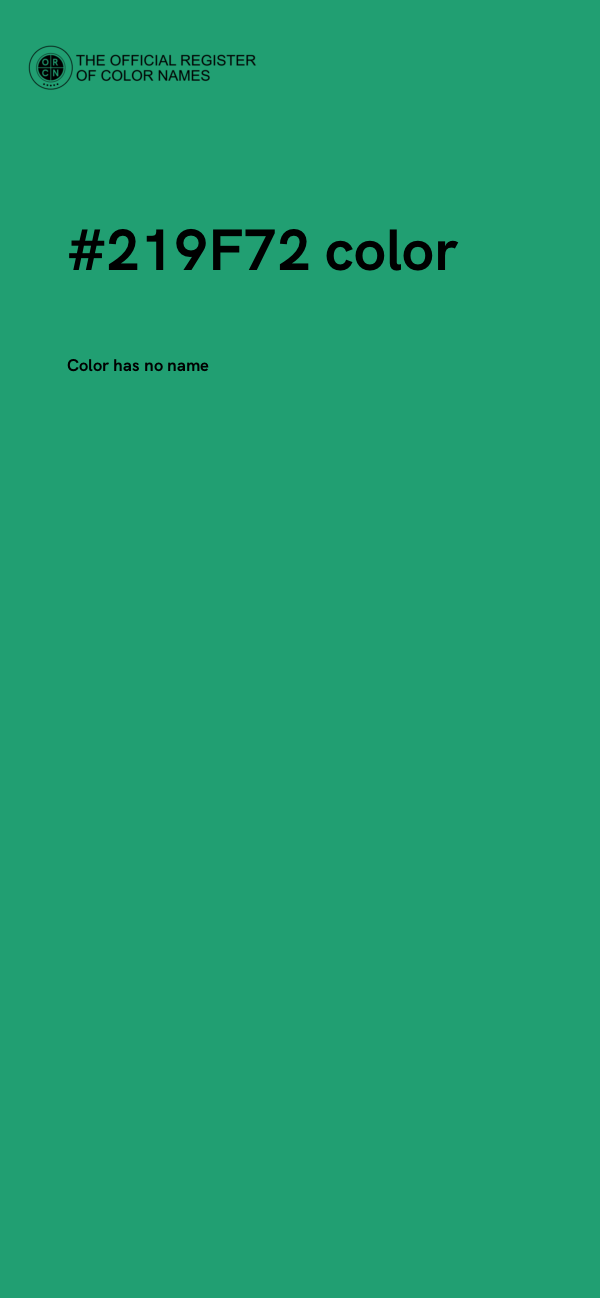 #219F72 color image