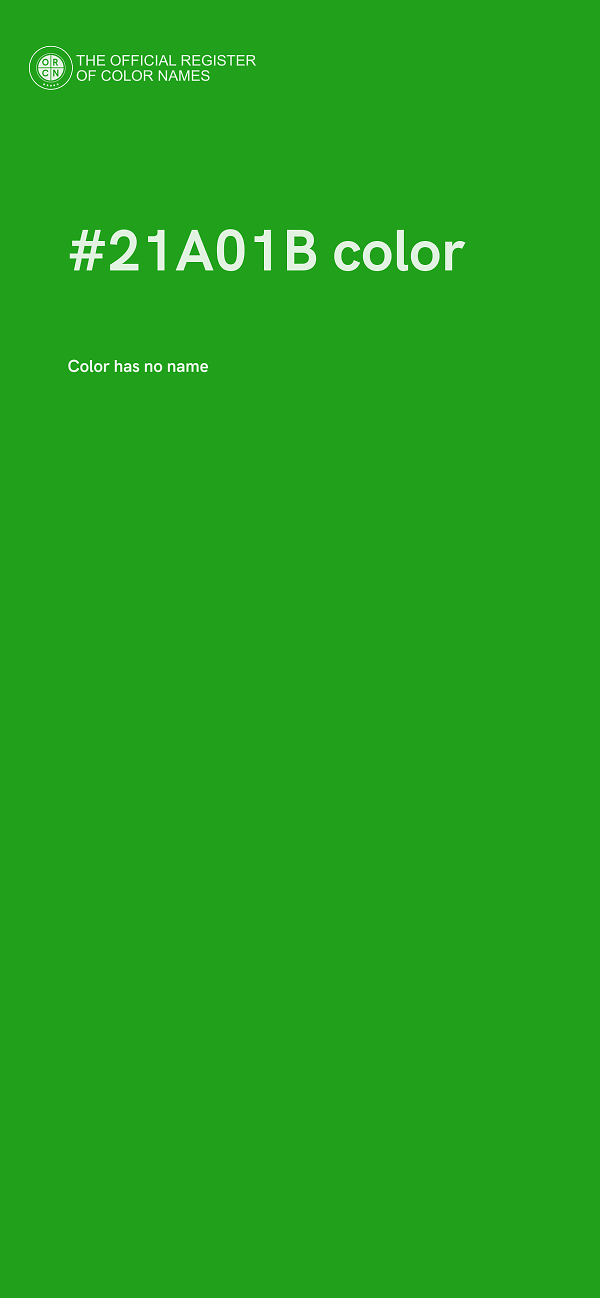 #21A01B color image