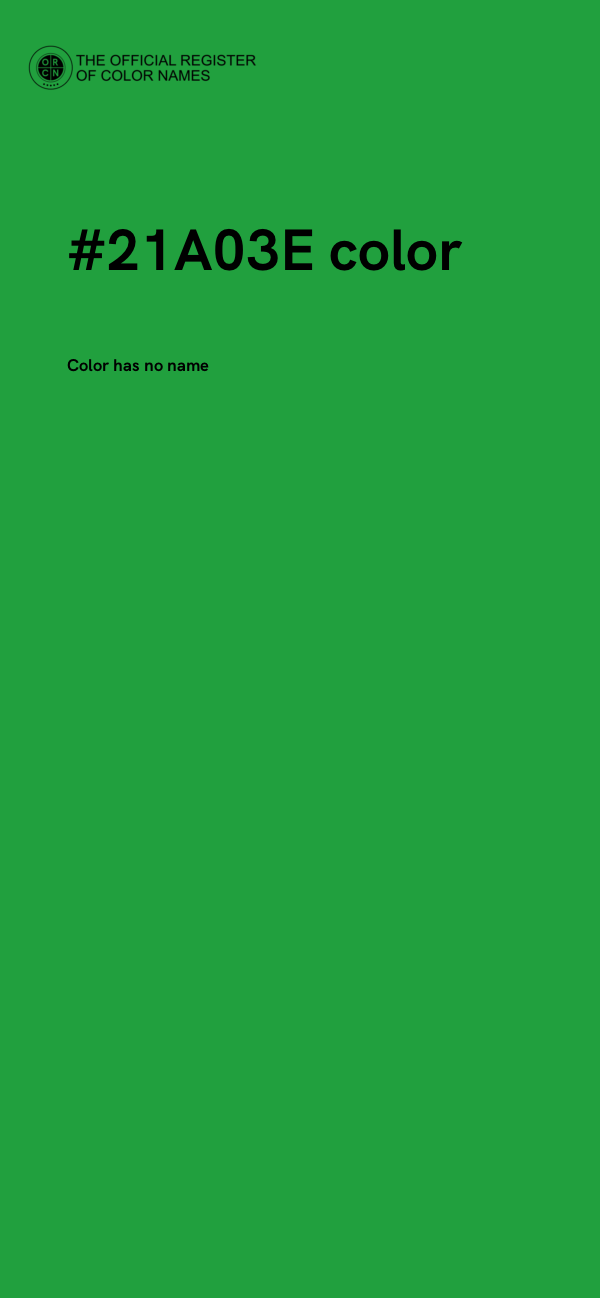 #21A03E color image