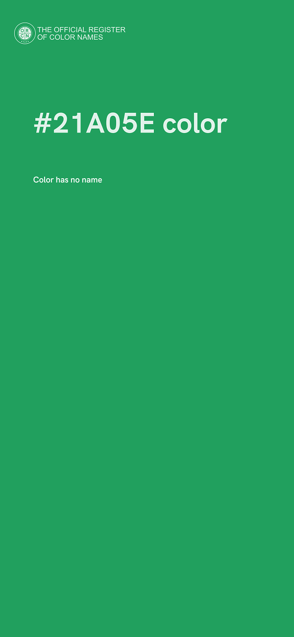 #21A05E color image