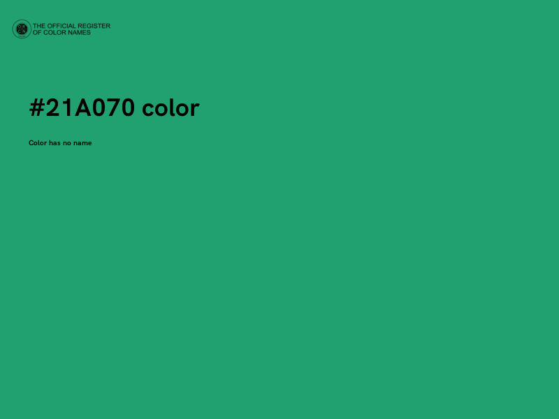 #21A070 color image