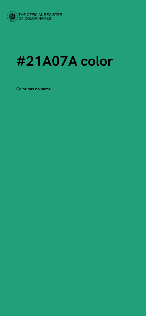 #21A07A color image
