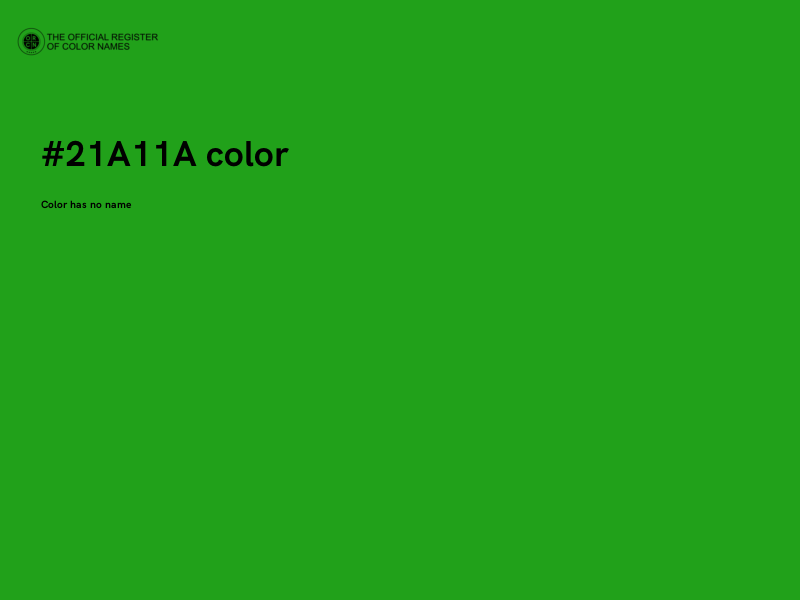 #21A11A color image