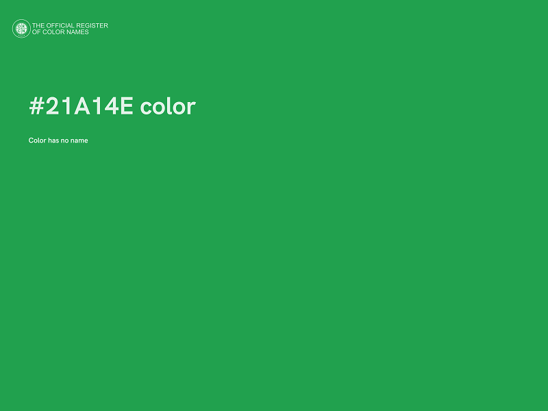 #21A14E color image