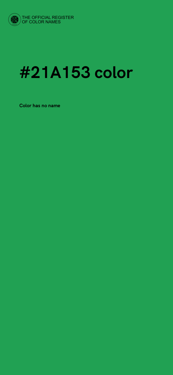 #21A153 color image