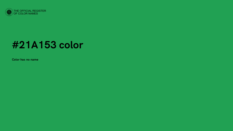 #21A153 color image