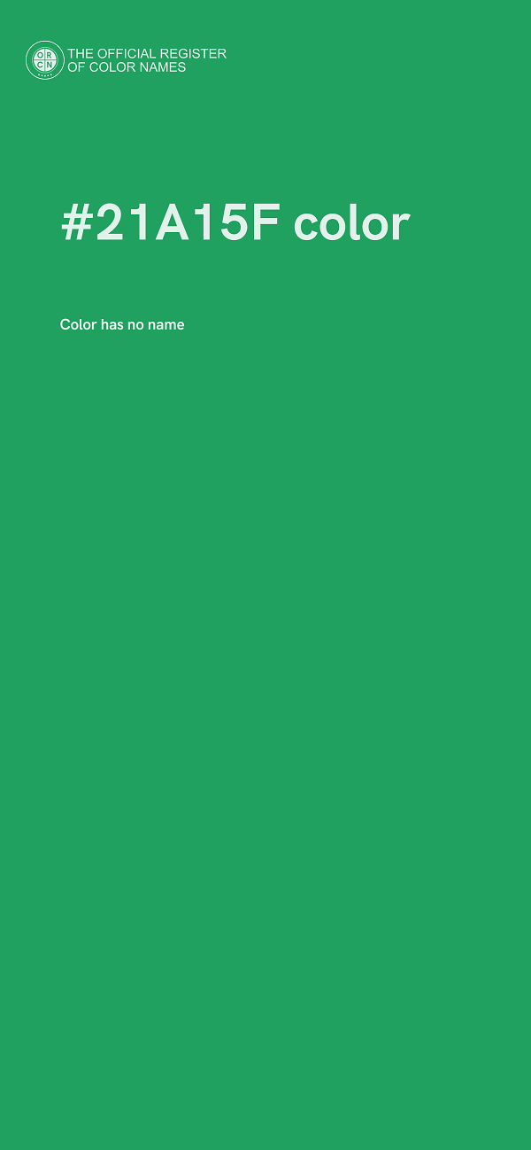 #21A15F color image