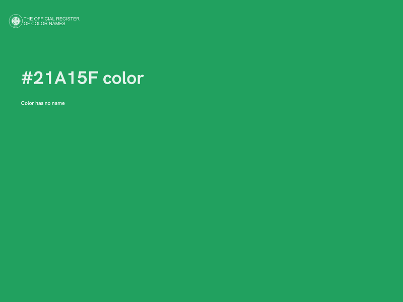 #21A15F color image