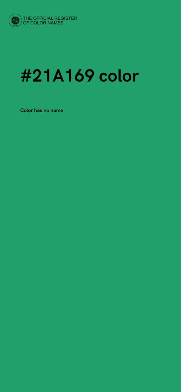#21A169 color image