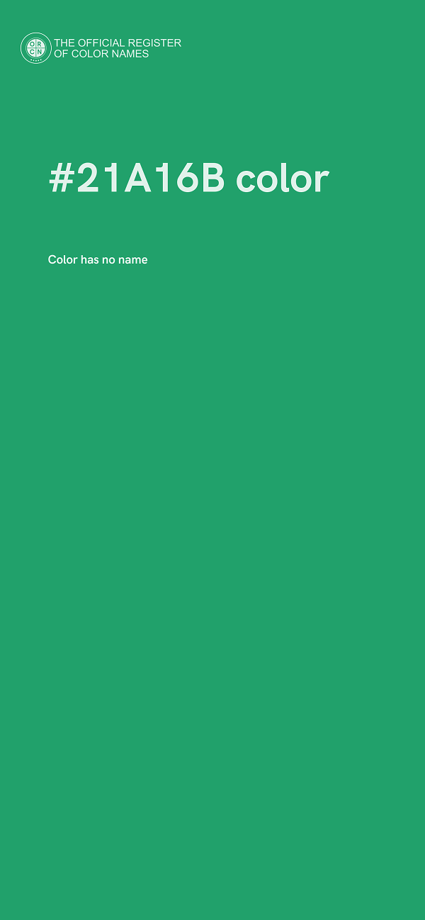 #21A16B color image