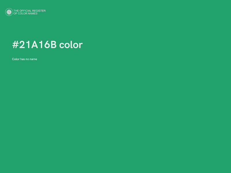 #21A16B color image