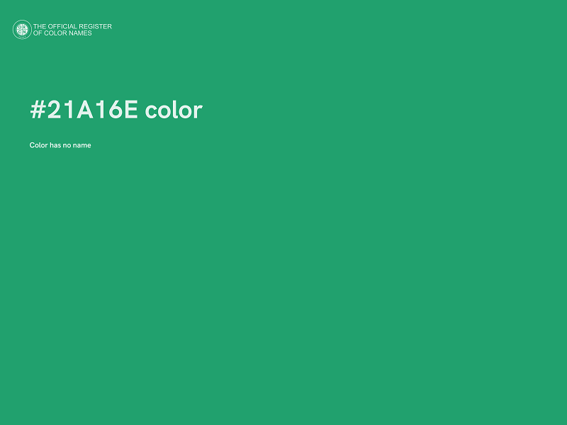 #21A16E color image