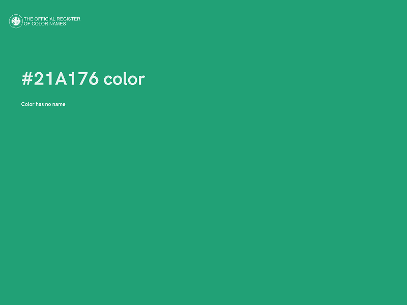 #21A176 color image