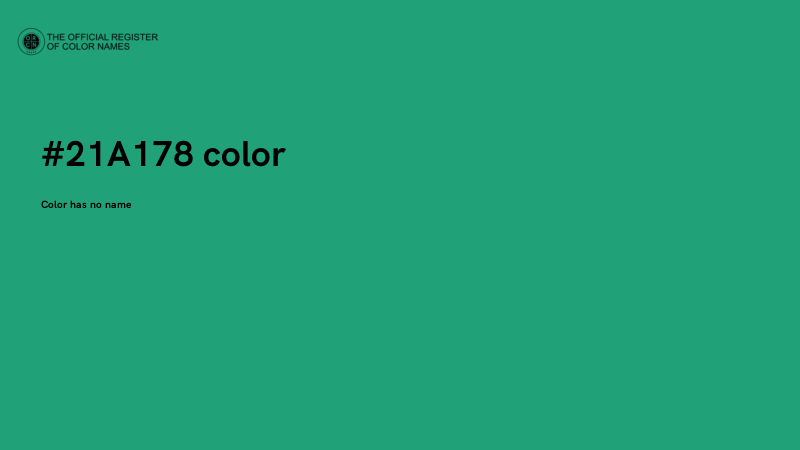 #21A178 color image