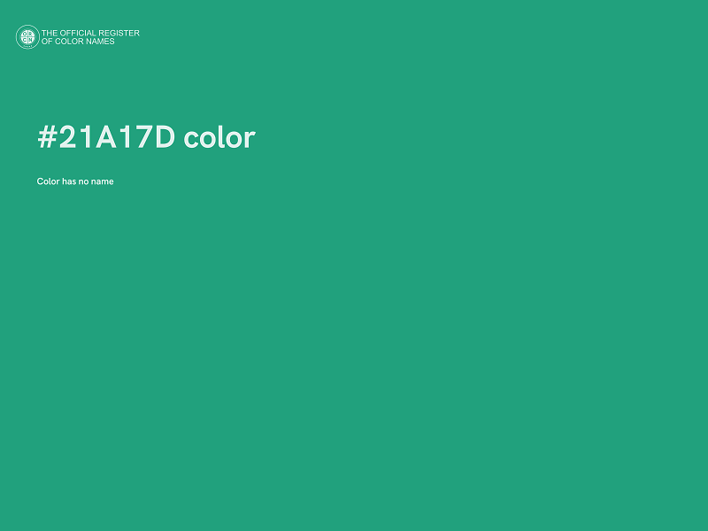 #21A17D color image