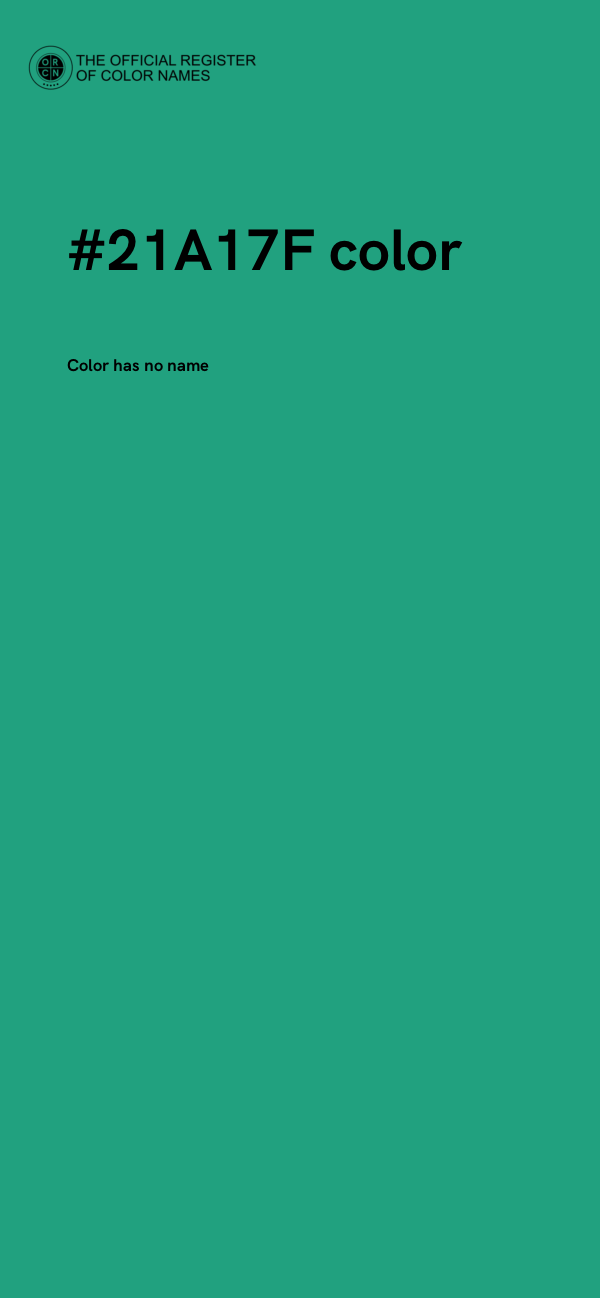 #21A17F color image