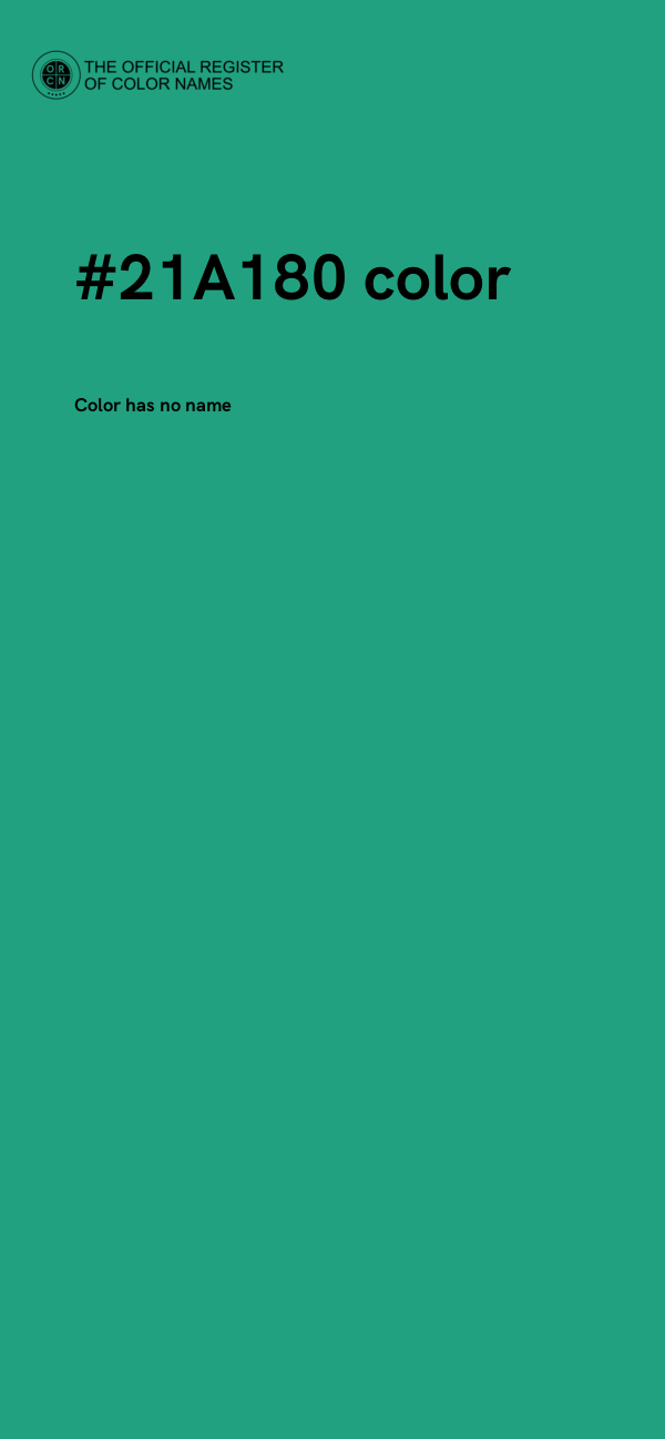 #21A180 color image