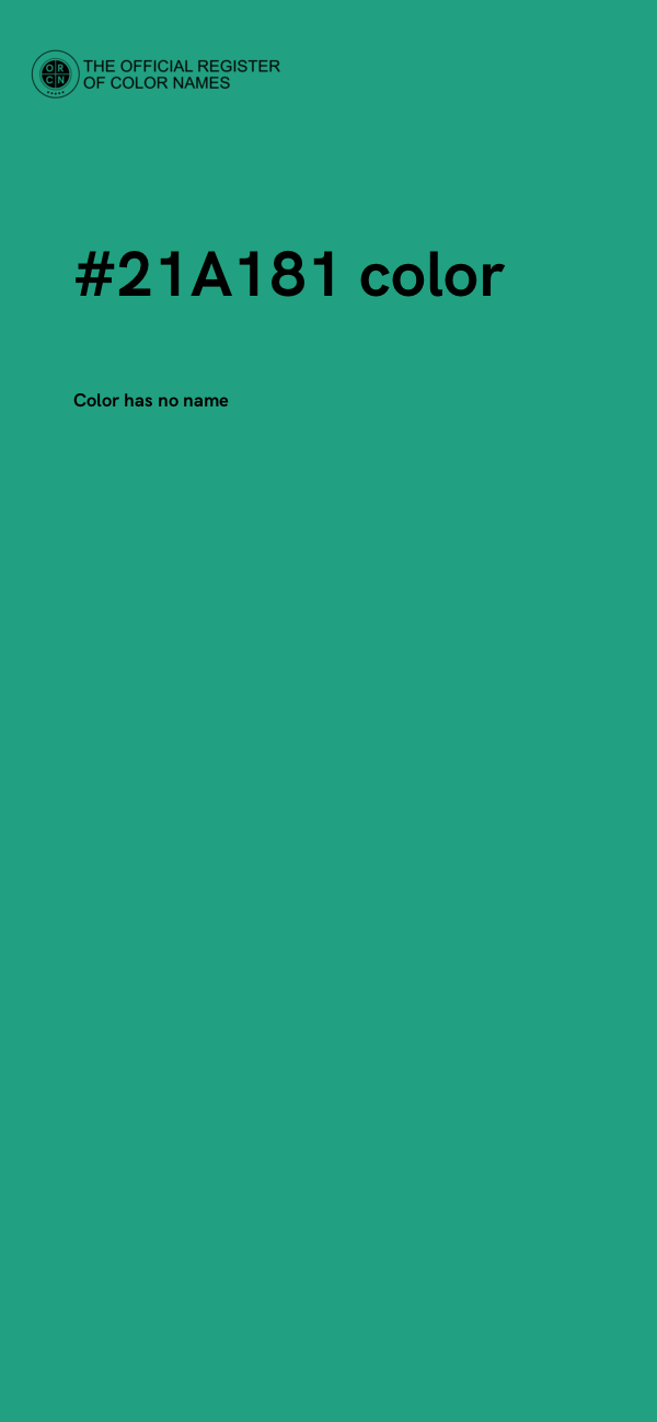 #21A181 color image
