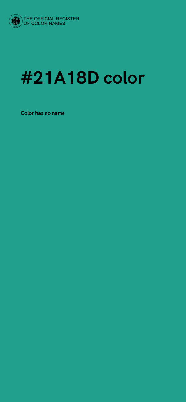 #21A18D color image