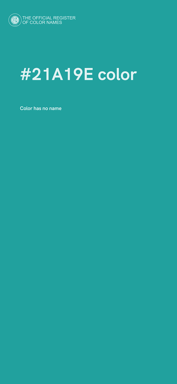 #21A19E color image