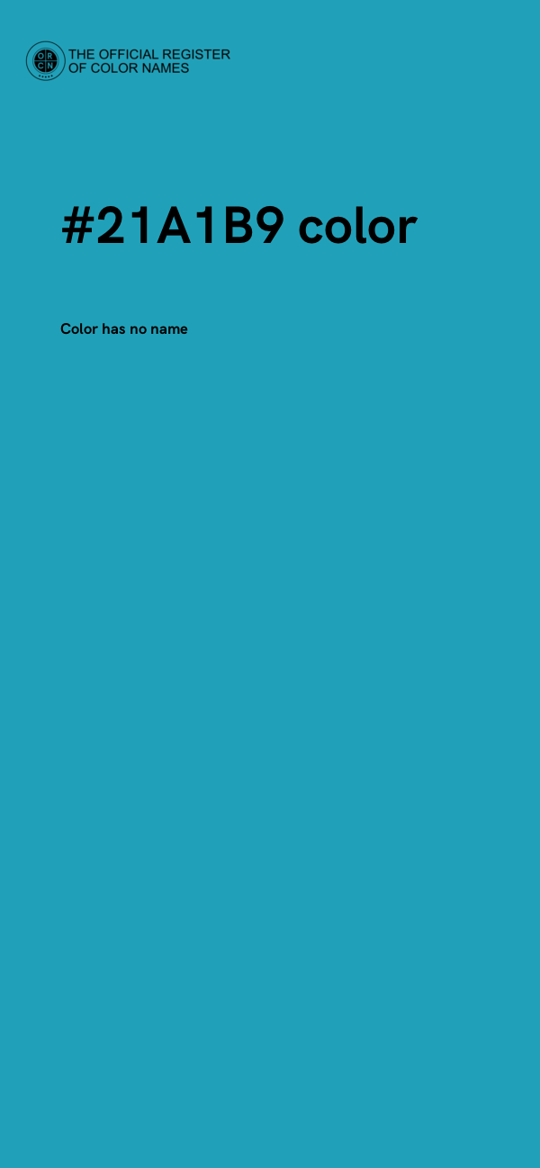 #21A1B9 color image