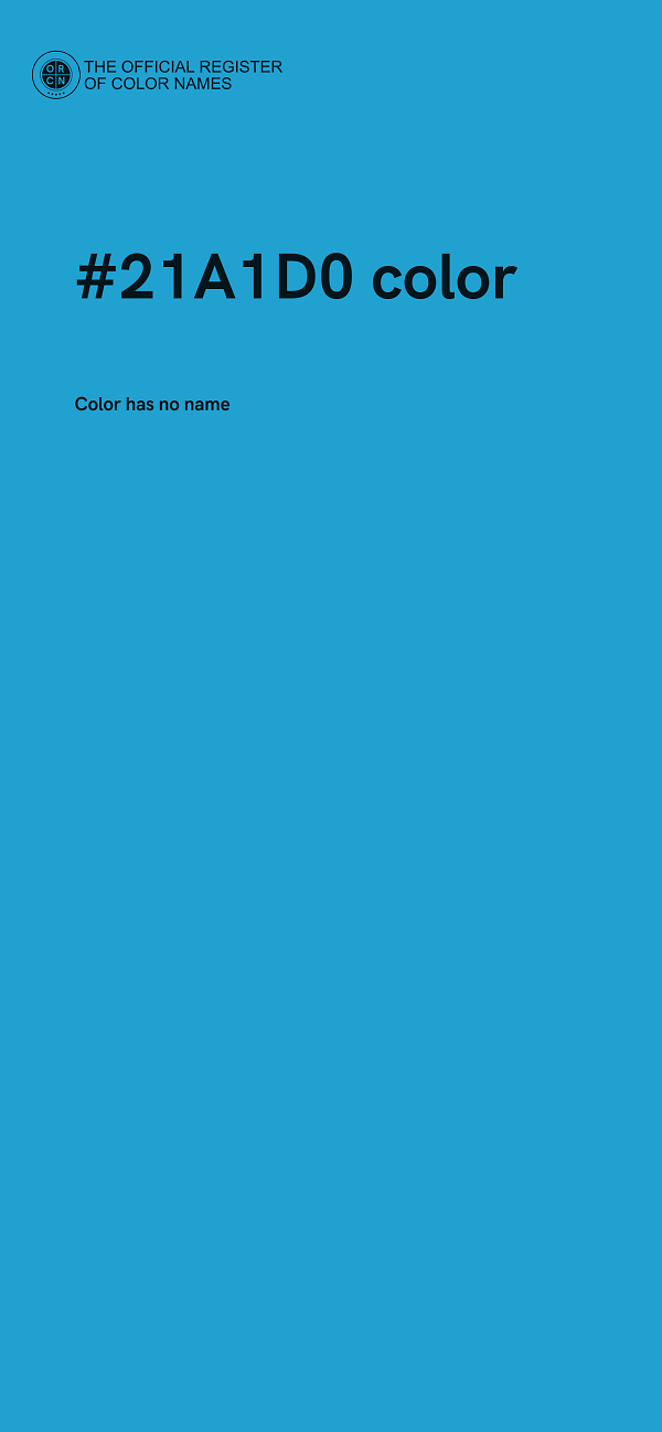 #21A1D0 color image