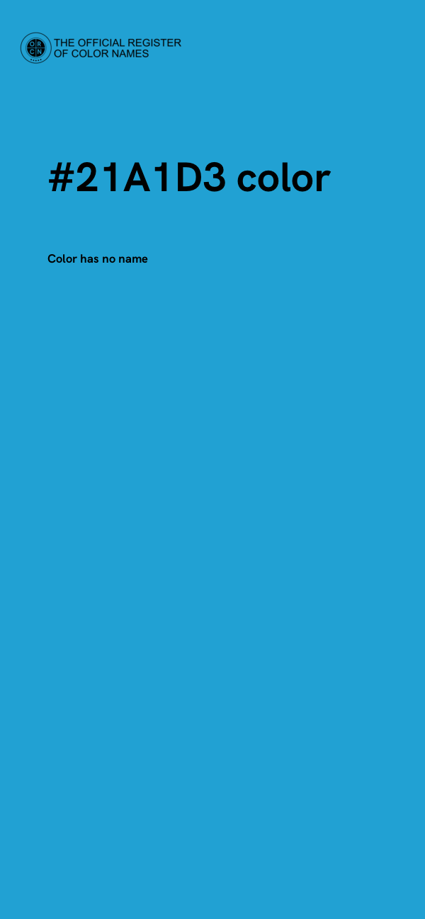 #21A1D3 color image