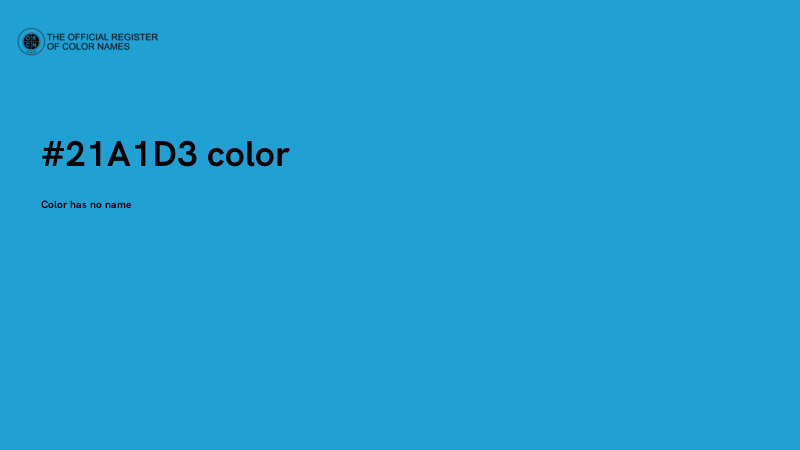 #21A1D3 color image