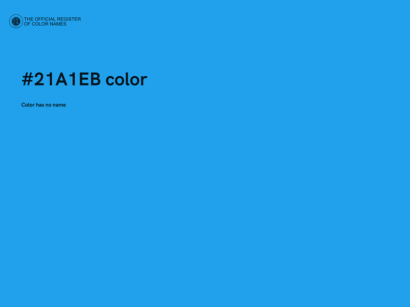 #21A1EB color image