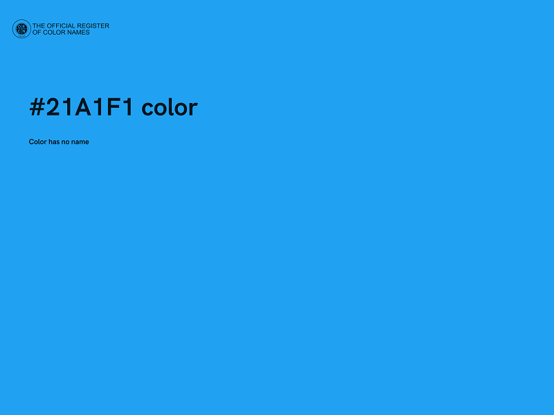 #21A1F1 color image