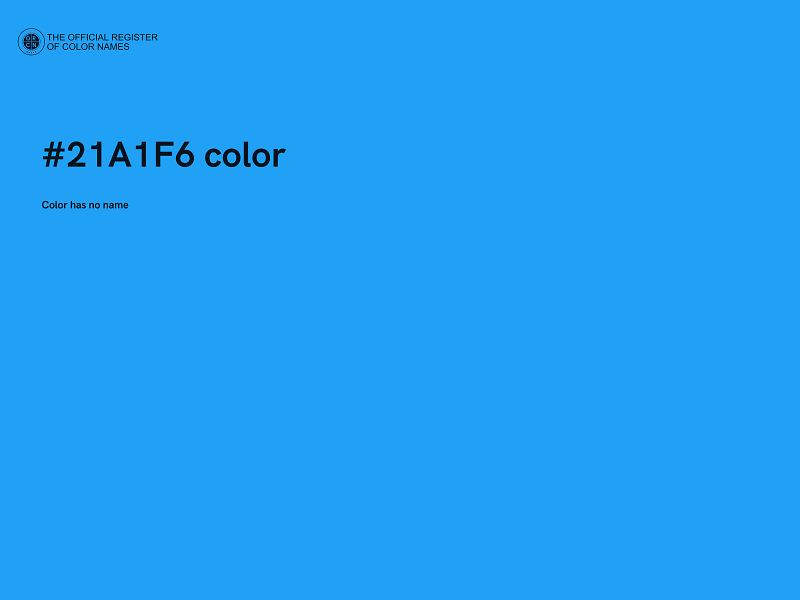 #21A1F6 color image