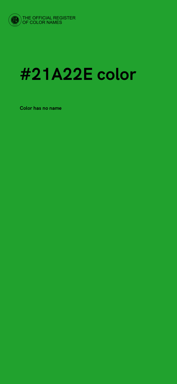 #21A22E color image