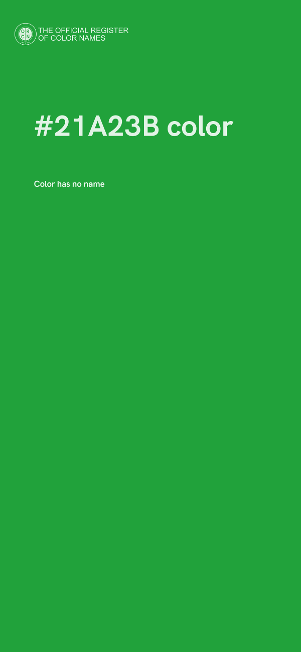 #21A23B color image