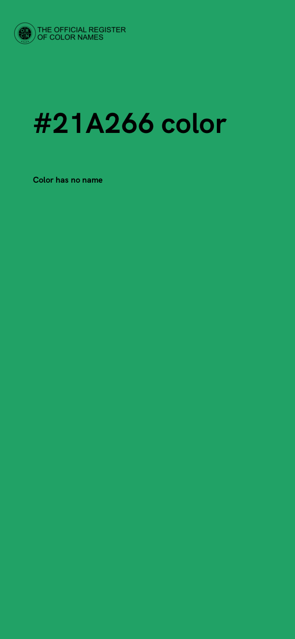 #21A266 color image