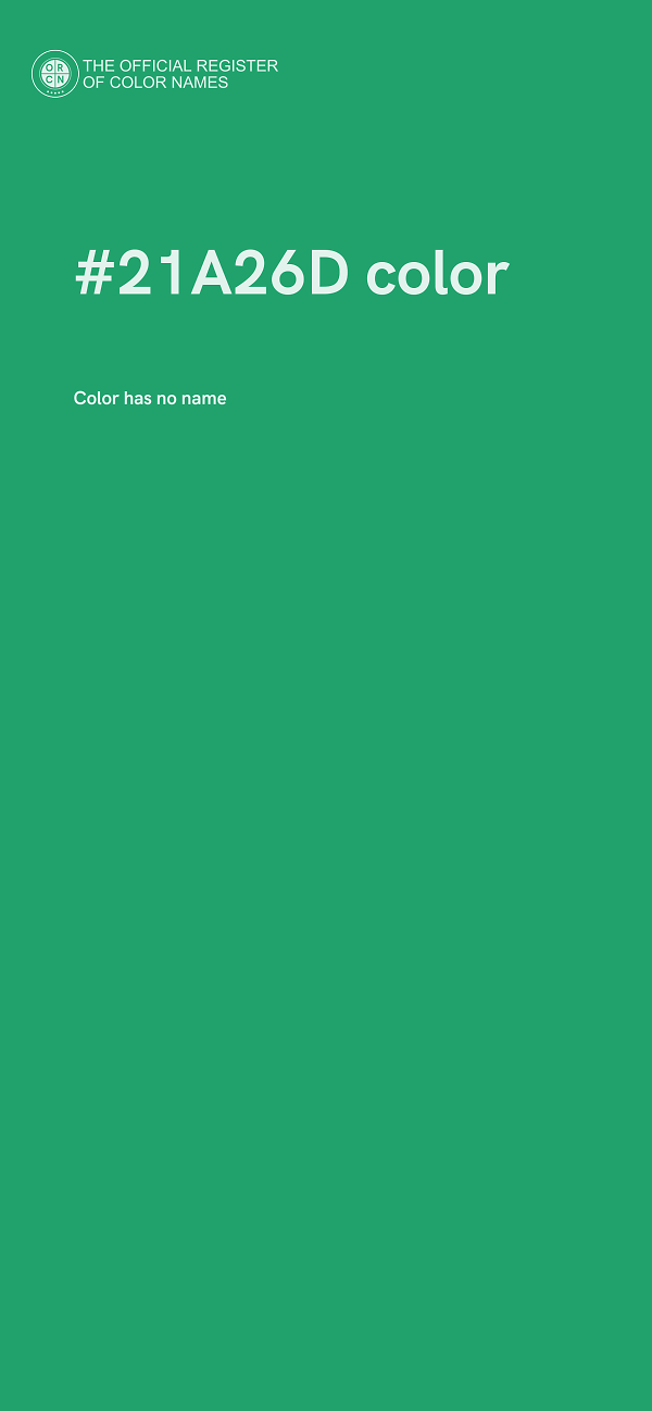 #21A26D color image