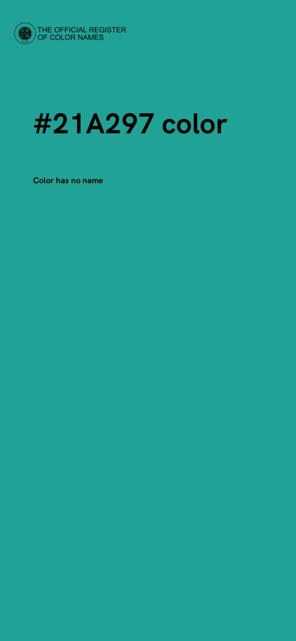 #21A297 color image