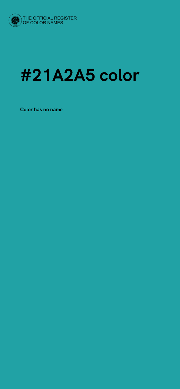 #21A2A5 color image
