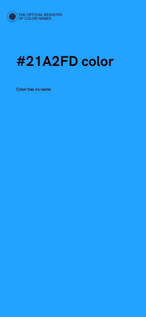 #21A2FD color image