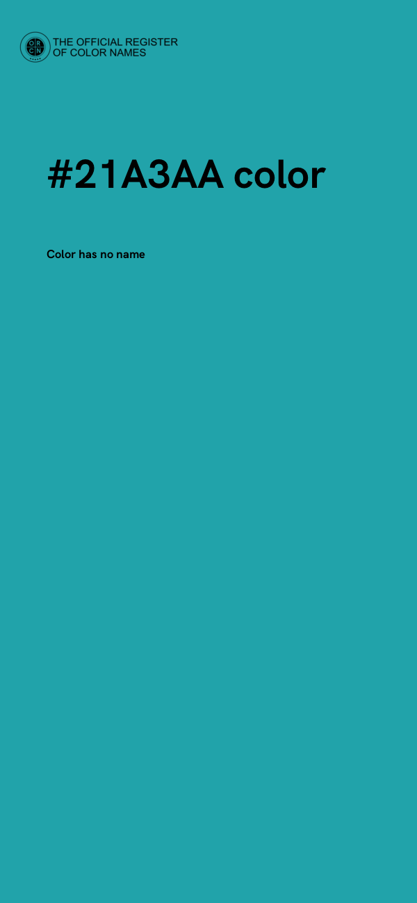 #21A3AA color image