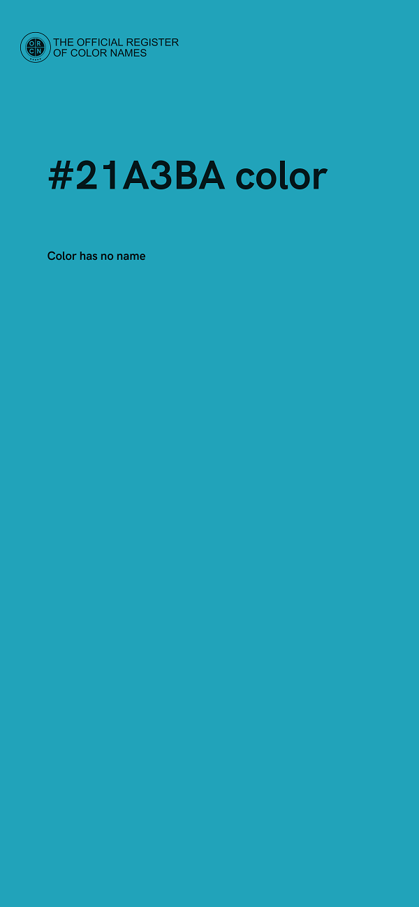 #21A3BA color image