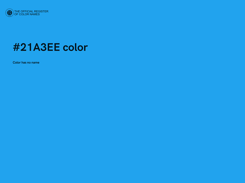 #21A3EE color image