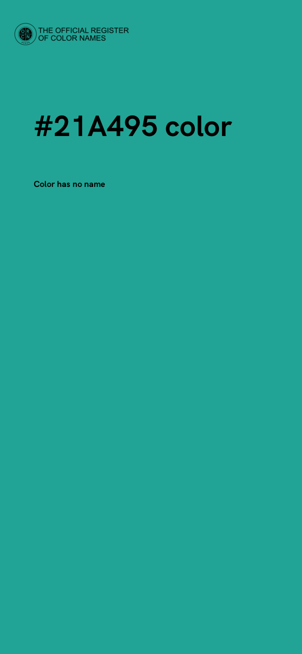 #21A495 color image