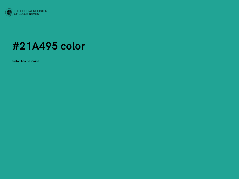 #21A495 color image