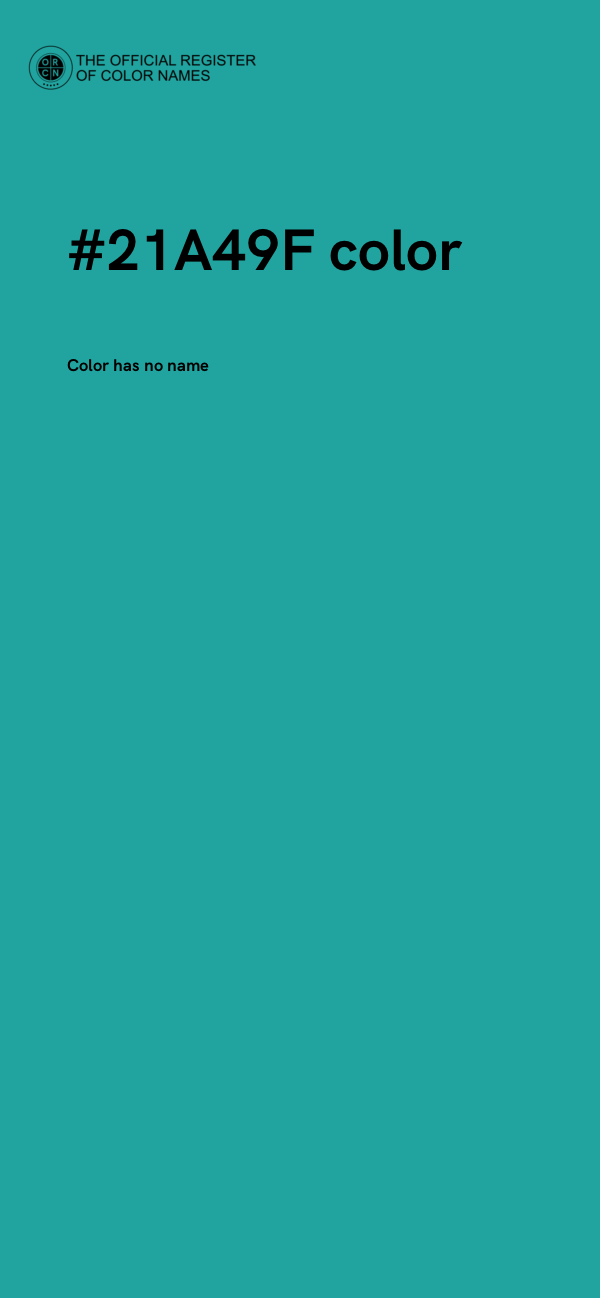 #21A49F color image