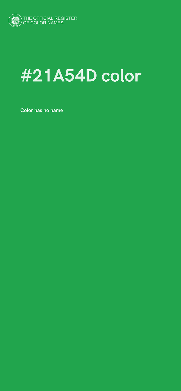 #21A54D color image