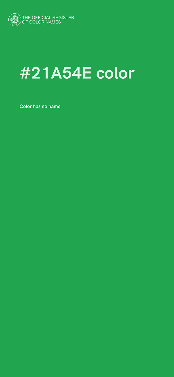 #21A54E color image
