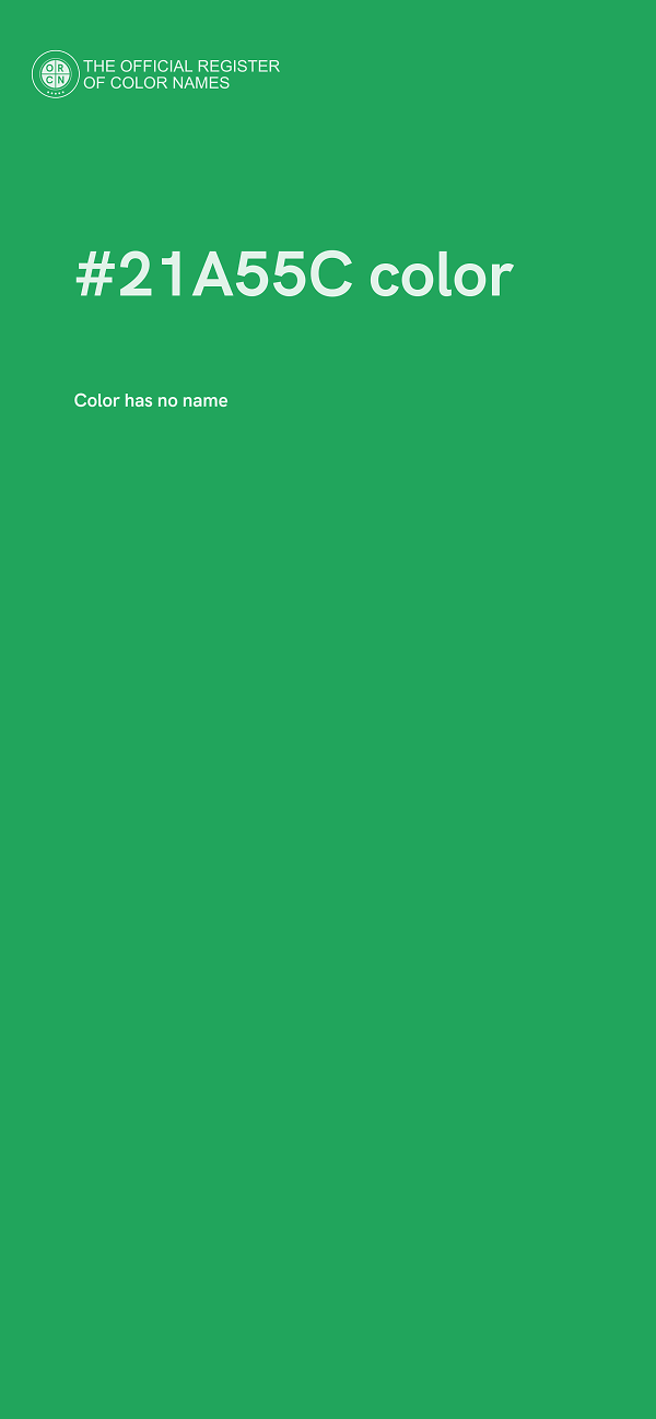 #21A55C color image