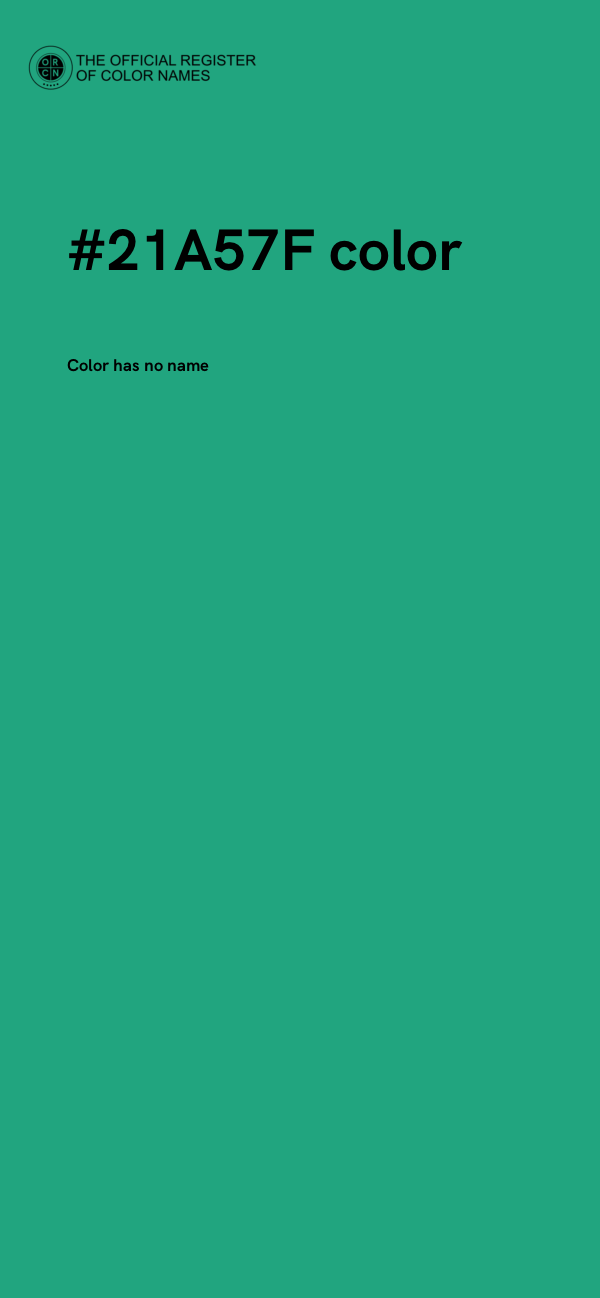 #21A57F color image